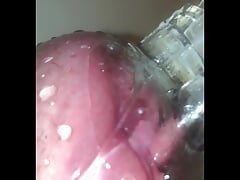 I Accidentally Pissed Inside My Pussy Pump, with Hardcore 9 Inch Dildo Charge from