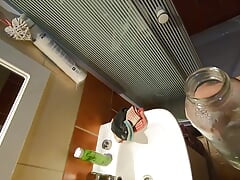 Beky drinks her own pee