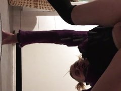 dutch  happy pig slut Froukje pissing & drinking