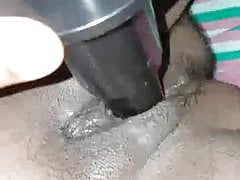 Lankan wife play with  toy