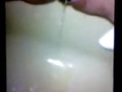 Lizzie 41, pisses in her black knickers