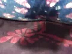 Close-up pyjama pants peeing 1