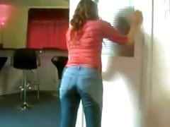 Desperate forth pee jeans wetting