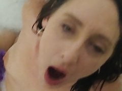 Brunette pee swallow