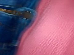 Angie pees on a catch toilet for soft-pedal